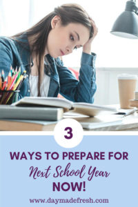 Teacher preparing for next school year now