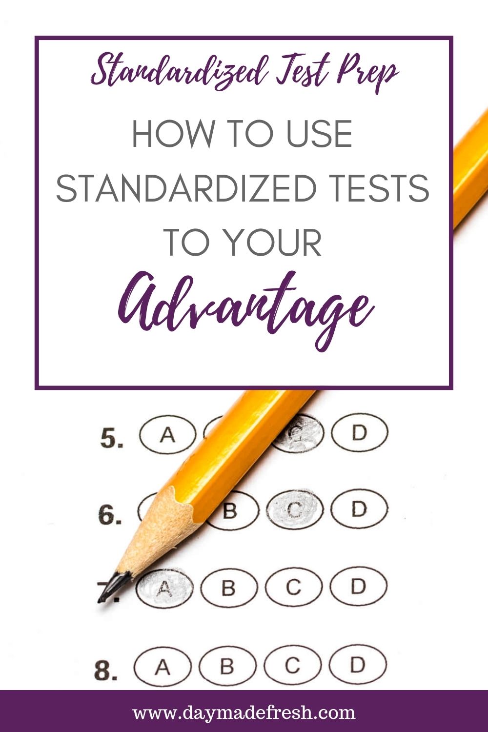Image Text: Standardized Test Prep-How to Use Standardized Test To Your Advantage Image: Standardize Test Bubble Sheet