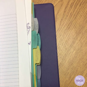 Use binder dividers to keep your teacher VIP binder organized