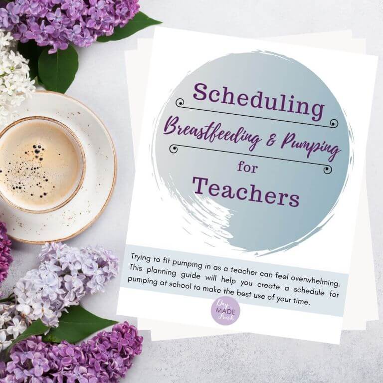 Scheduling breastfeeding and pumping as a teacher planning guide