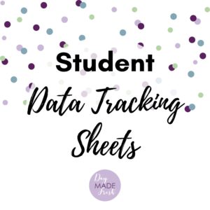 Cover of Student Data Tracking Sheets for Student Data Binders